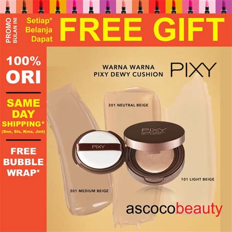 Jual New Pixy Make It Glow Dewy Cushion Light Beige Shopee Indonesia