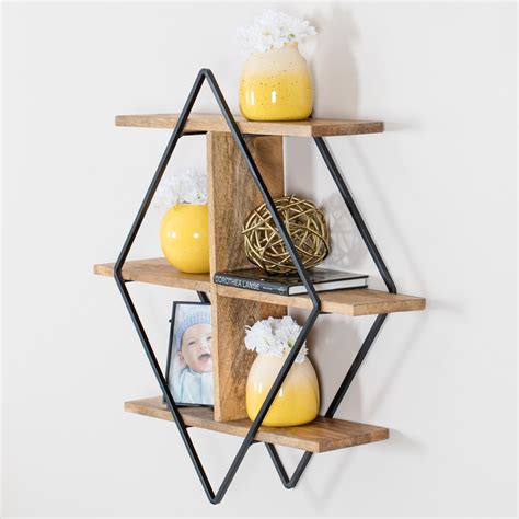 Zipcode Design™ Auerbach Diamond Mango Solid Wood Accent Shelf