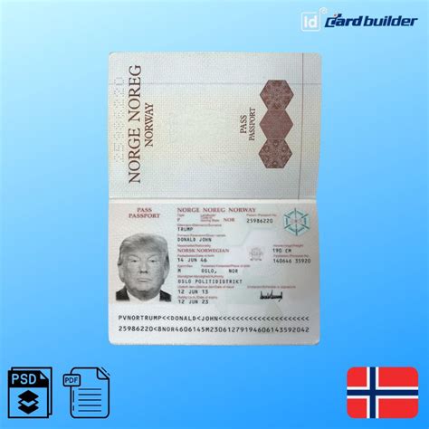 Norway Passport Template