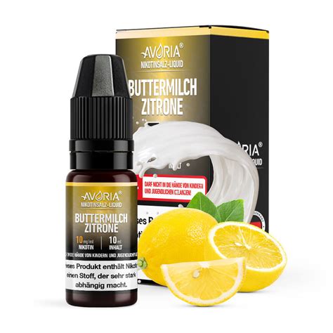 Avoria Buttermilch Zitrone Nikotinsalz 10ml Bei Avoria Liquids De