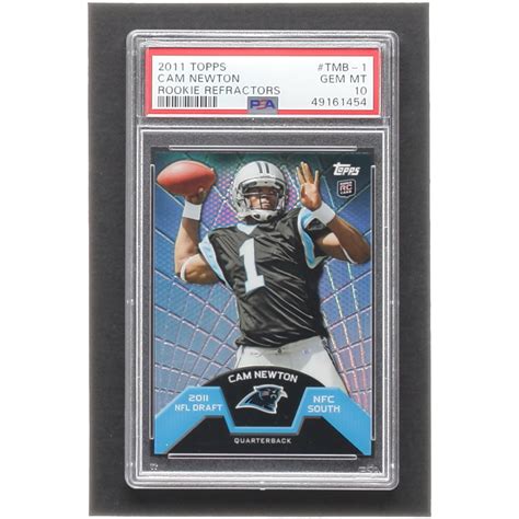 Cam Newton Topps Rookie Refractors Tmb Rc Psa Pristine