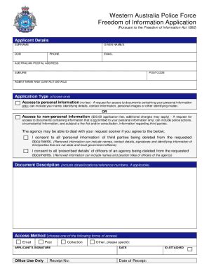 Fillable Online Foi Application Form Updated Version Fax Email