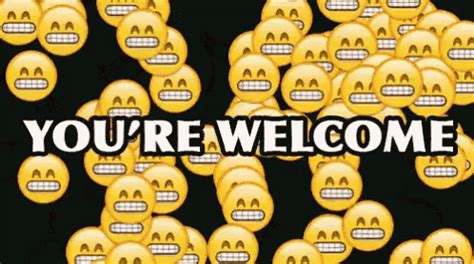 Youre Welcome Emoji GIF - YoureWelcome Emoji RainingEmoji - Discover & Share GIFs