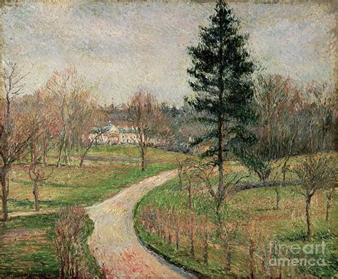 The Chateau At Busagny Osny 1884 Painting By Camille Pissarro Pixels