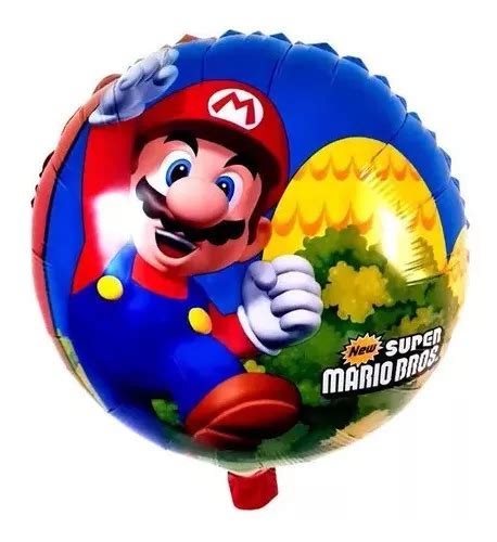 Globos Mario Bross Globos Metalizados Pack 5 Unidades