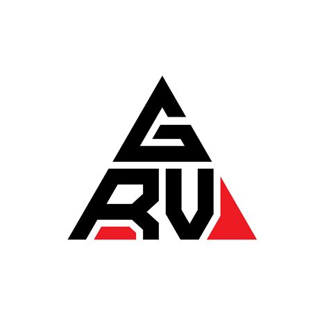 grv triangle letter logo design  triangle shape grv triangle logo