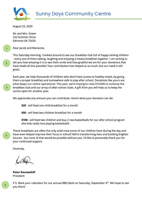 Business Donation Letter Template Parahyena