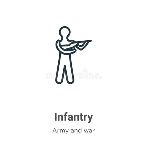 Infantry Icon In Filled Thin Line Outline And Stroke Style Vector