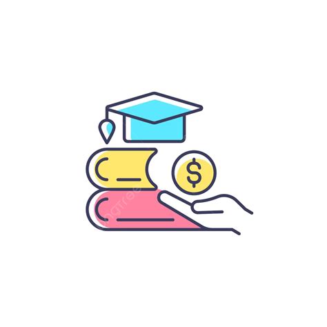 Tuition Reimbursement Rgb Color Icon Scholarship Company Perk Vector