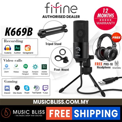 Fifine K B Usb Microphone Metal Condenser Recording Microphone For