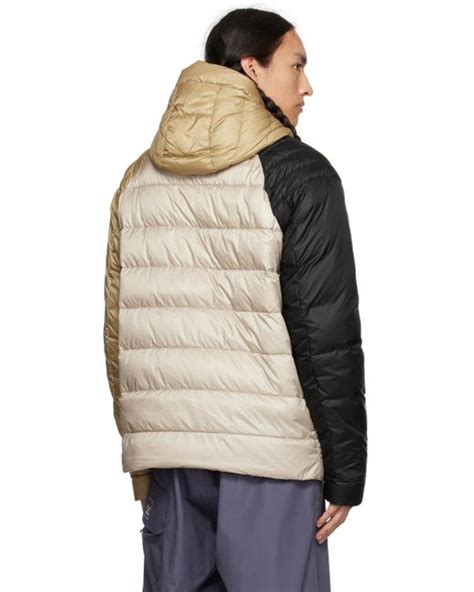 Canada Goose Beige Legacy Reversible Down Jacket In Black For Men Lyst Uk