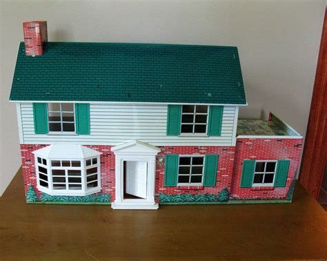 1950s 60s 2 Story Dollhouse 30 Pcs Vintage Metal Doll House Etsy