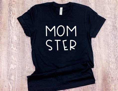 Halloween Shirt Momster Monster Mom Tee Short Sleeve Unisex Etsy