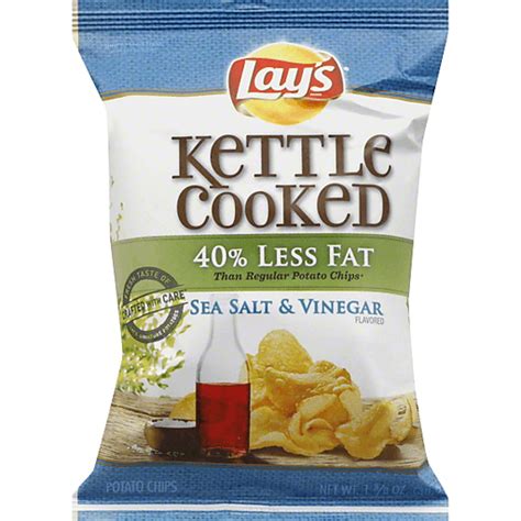 Lays Kettle Cooked Potato Chips Sea Salt And Vinegar Flavored Snacks Chips And Dips My Country