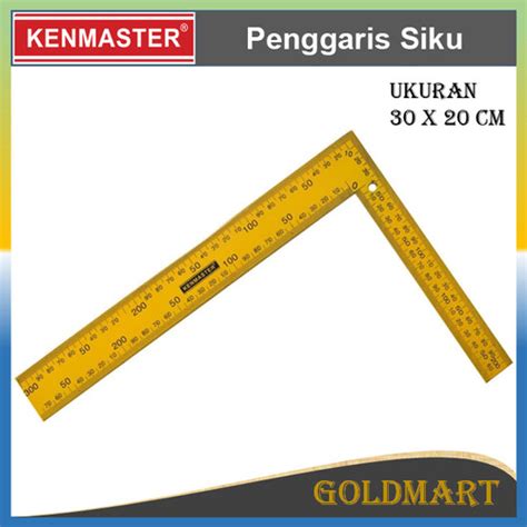 Jual Penggaris Siku Baja 20 X 30 Cm Kenmaster Penggaris Siku Tukang