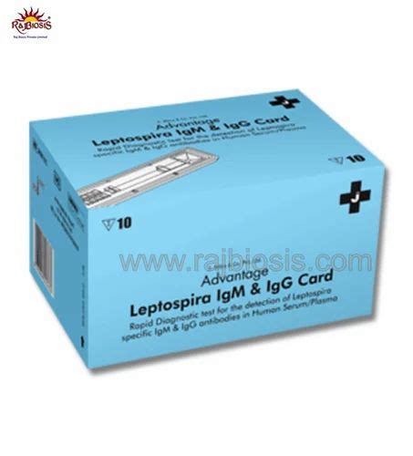 RBPL J Mitra Advantage Leptospira IgM IgG Card Rapid Test Kits At Rs