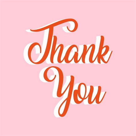 Premium Vector Thank You Lettering Vector Wallpaper Background