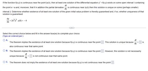 Solved If The Function F X Y Is Continuous Near The Point Chegg