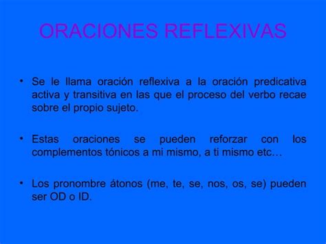 Oraciones Reflexiva Y Reciproca PPT Descarga Gratuita