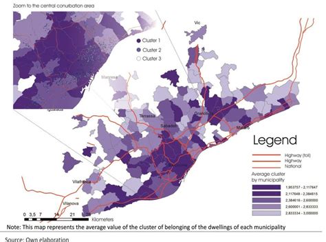 Spatial Distribution of the Sample according to the Cluster Membership ... 