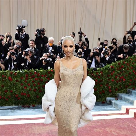 Met Gala 2022 Kim Kardashian Wears Marilyn Monroes Iconic Dress