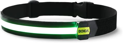 BOIDA LED Reflective Belt Green 1pcs High Visibility Gear For Running