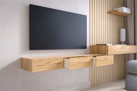 Floating TV Stand Oak | M Collection Home