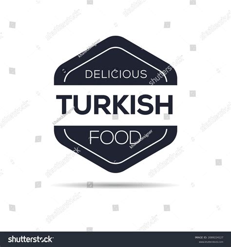 Creative Turkish Food Logo Sticker Badge Stock Vector Royalty Free