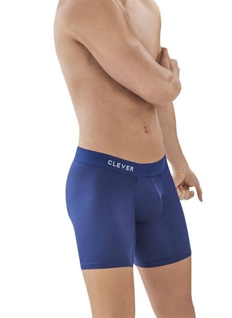 Bokserki M Skie Clever Moda Classic Match Long Boxer Navy Granatowy