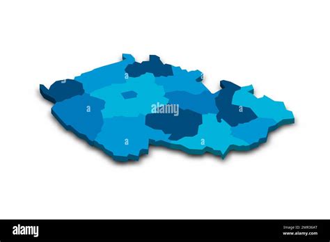 Czech Republic Political Map Of Administrative Divisions Stock Vector