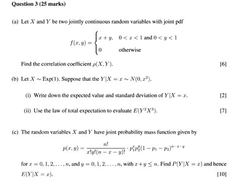 Solved Question 3 25 Marks Let X And Y Be Two Jointly Continuous