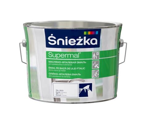 Эмаль Масляно-Фталевая Sniezka Supermal белая, 2,5л купить в Минске ...