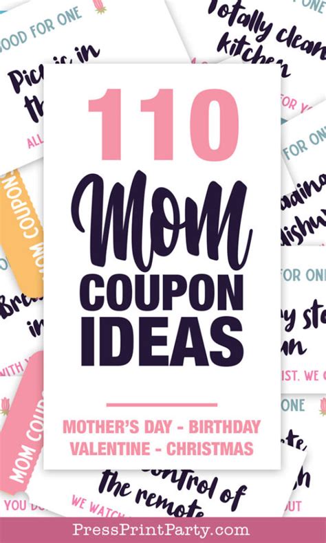 110 Mothers Day Coupon Ideas To Celebrate Your Mom Right