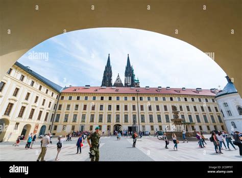 Prague Castle Prazsky Hrad Prague Czech Republic Europe Stock Photo