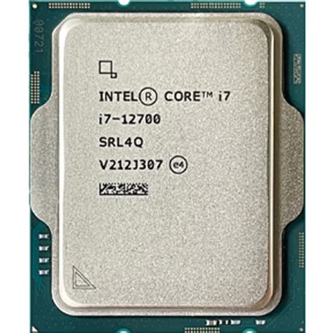 Intel I7 12700 CPU 3 6GHz 4 9GHz Turbo 12th Gen LGA1700 12 Cores 20