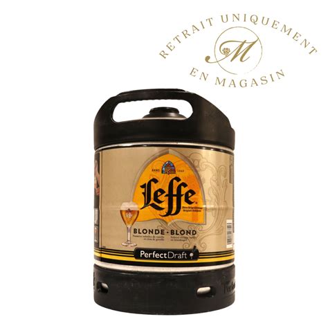 F T De Litres Leffe Blonde Perfect Draft Vol Cave Mathelin
