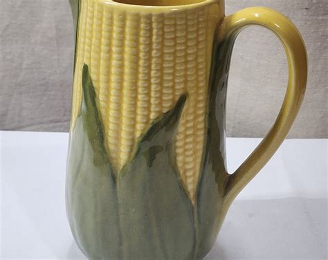 Vintage Shawnee Corn King Pottery Oz Pitcher High Etsy