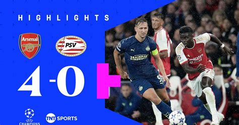 Arsenal v PSV Eindhoven highlights: Gunners return to UEFA Champions ...