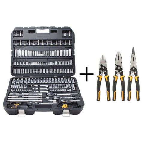 DEWALT Chrome Vanadium Mechanics Tool Set 192 Piece And Compound