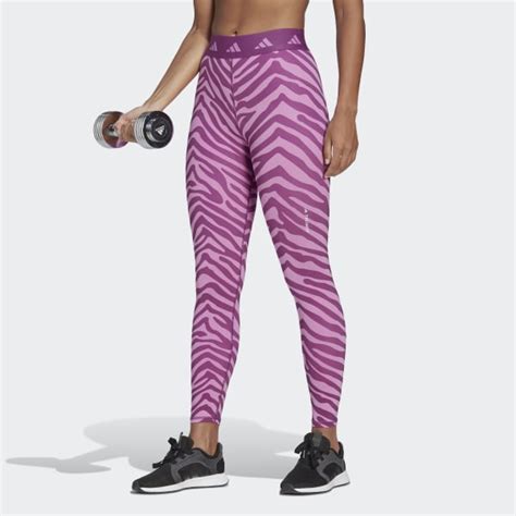 Adidas Women S Training Hyperglam Techfit High Waisted 7 8 Zebra