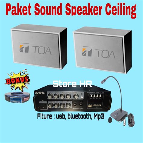 Jual Paket Speaker Ceiling Toa Zs R Box Ampli Ka Mic Unit