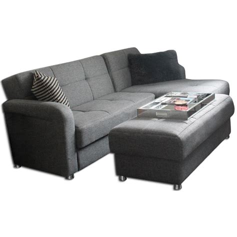 Tribeca Home Decor L-Shaped Sectional Sofa Bed w/ Storage & Ottoman ...