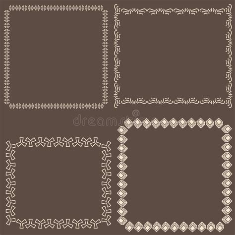 Set Of Antiques Frames Stock Vector Illustration Of Elegant 34493235