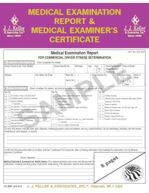 Printable Medical Examiners Certificates Forms And Templates