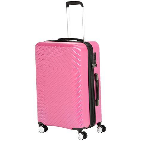 Amazonbasics Geometric Travel Luggage Expandable Suitcase Spinner With