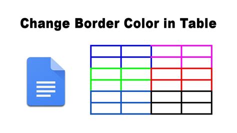 How To Change Table Borders Color In Google Docs Document YouTube