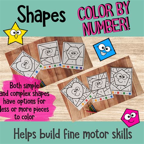 Color By Number Shapes Activity - Amped Up Learning