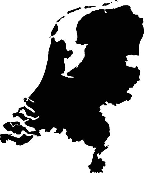 Europe Netherlands Map Vector Map Hand Drawn Minimalism Style