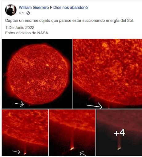 Captan un enorme objeto que succiona la energía del sol