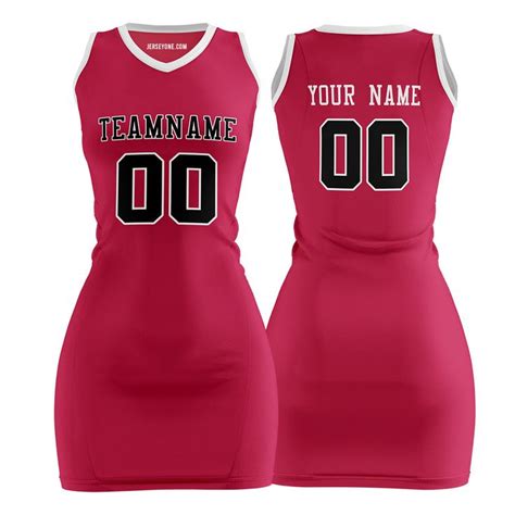 Custom Red Basketball Jersey Dress For Women Xxxl In 2024 Basketball Dress Jersey Dress